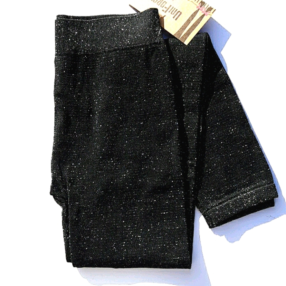 BLK W/SILVER SPARKLE LEGGINGS
